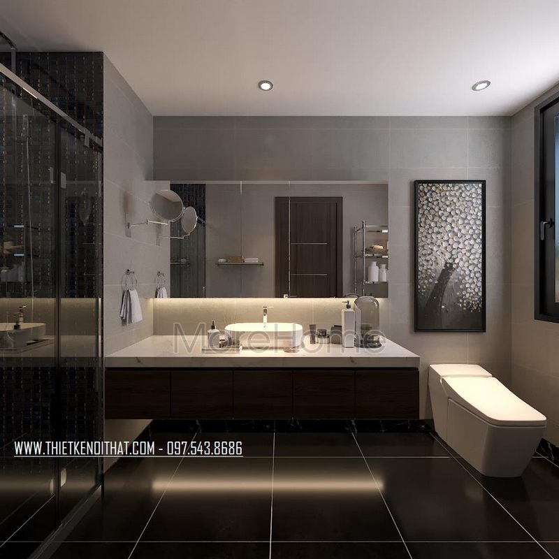 Thiết kế nội thất phòng tắm biệt thự Ecopark Văn Giang 